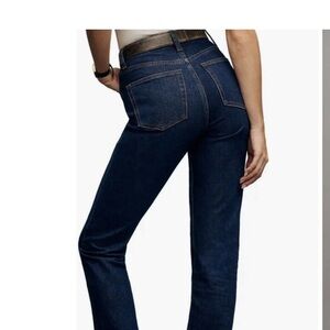 Reformation Dark Blue Straight Leg Jeans
